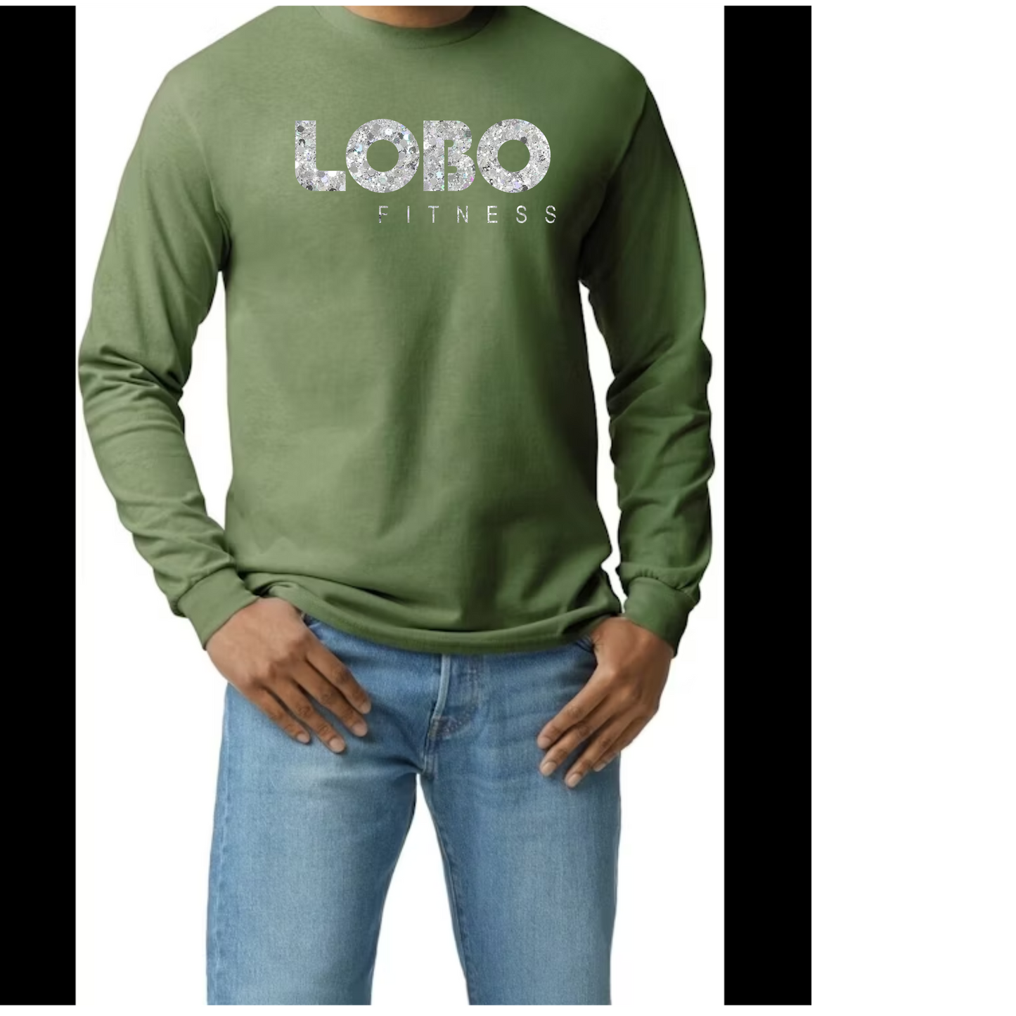 Custom LOBO Logo Long Sleeve Shirt with Glitter