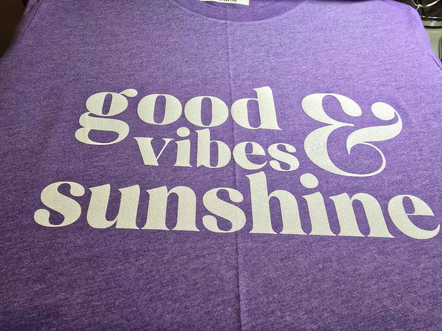 Custom Glitter. good vibe and sunshine shirt