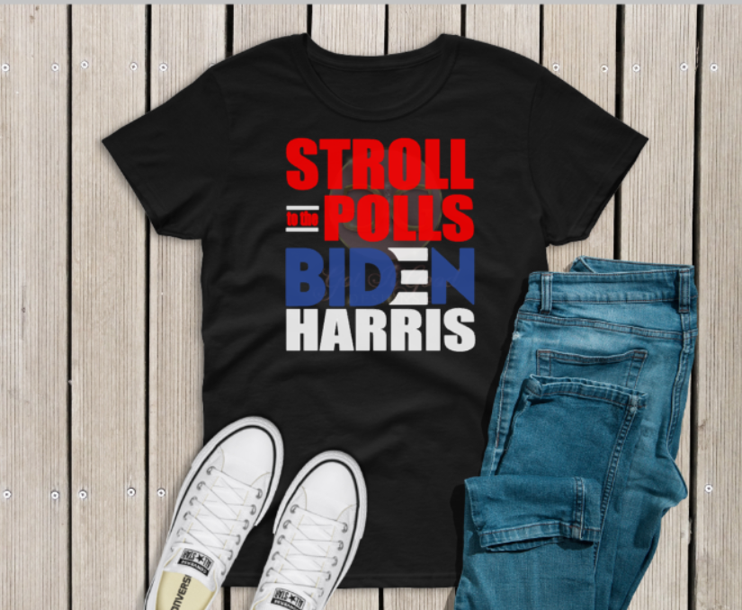 Stroll the Polls With Biden and Harris Shirt