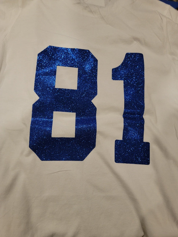Personalized My Heart is on the Field with Player's Number on the Back Shirt
