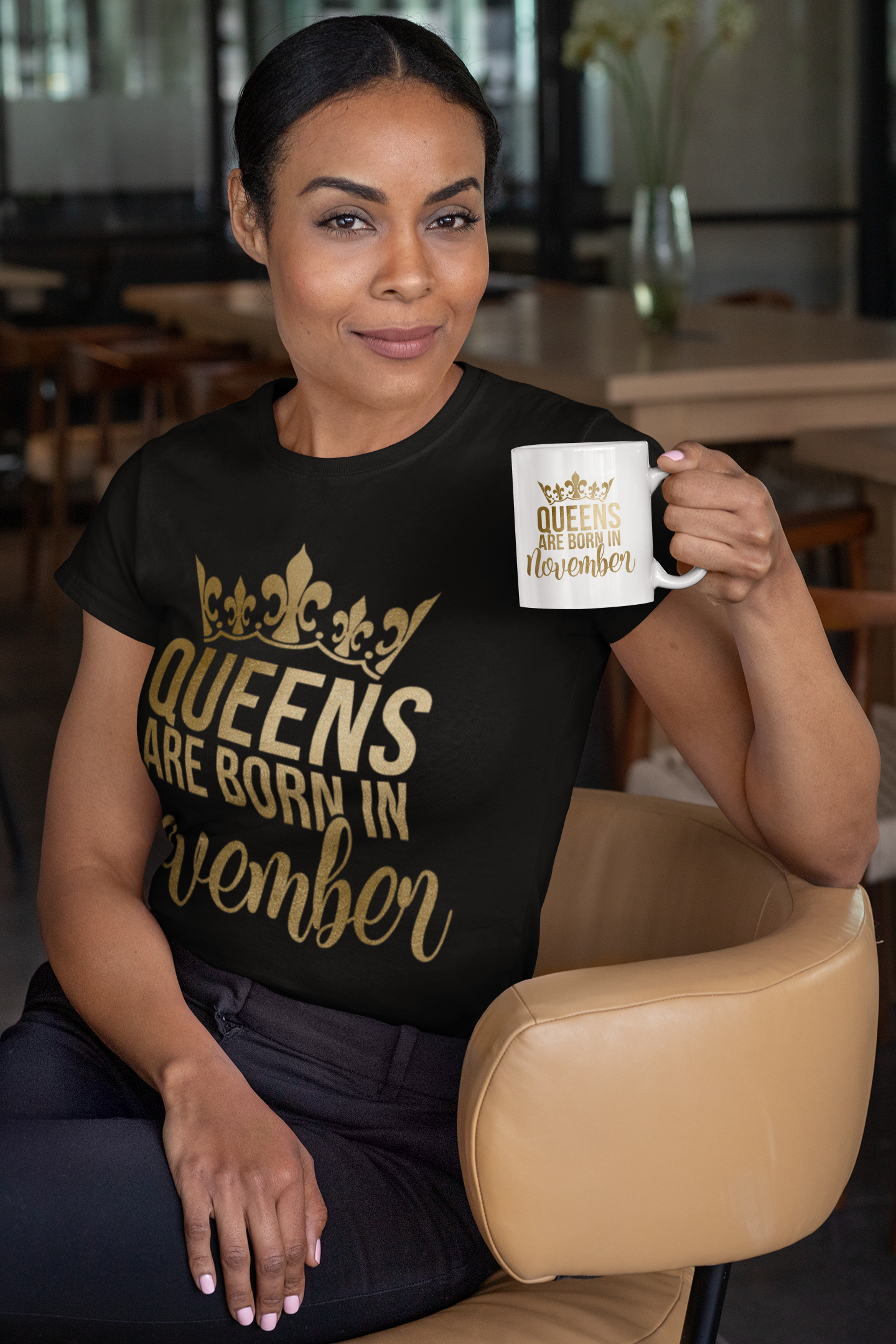 Queens are Born in November Shirt and Mug Set