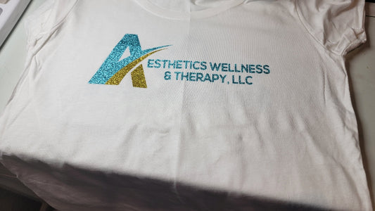 Aesthetics Massage Logo Shirt (Glitter)