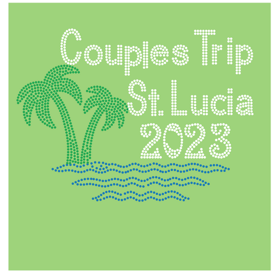 Custom Rhinestone Couples Shirt