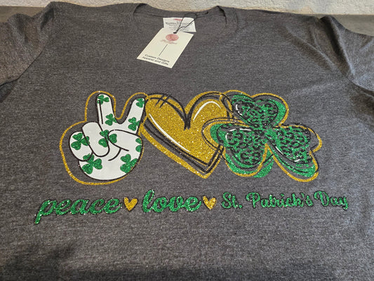 Peace, Love, St Patrick's Day Shirt