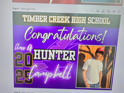 Graduation Yard Sign