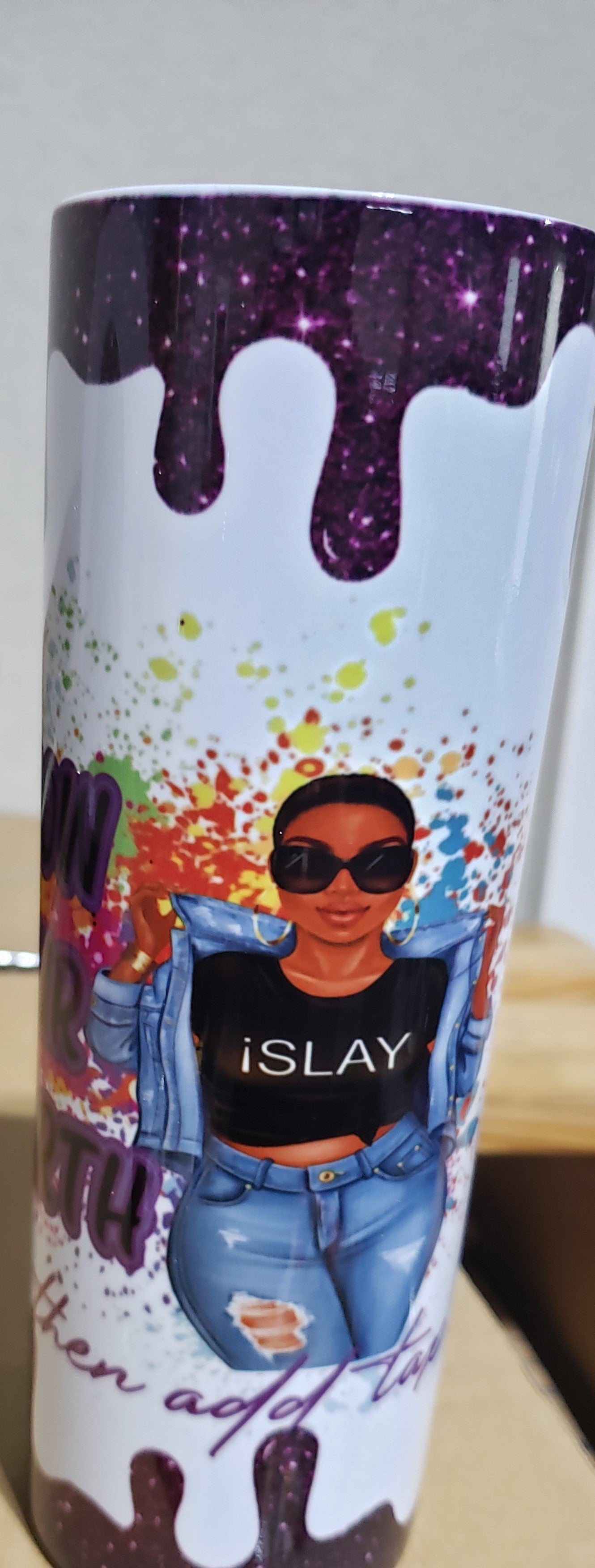 20 OZ Sublimation African American Denim Tumbler