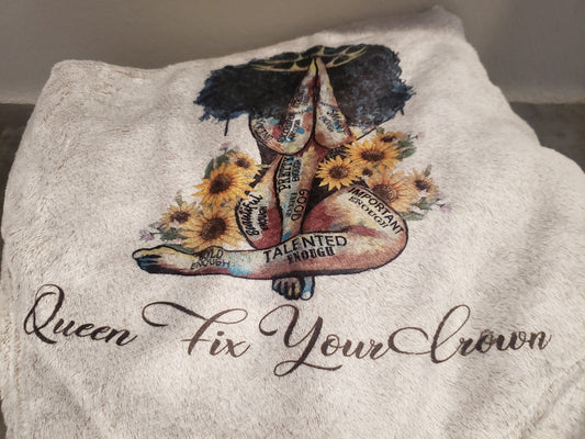 Queen Fix Your Crown Blanket Throw
