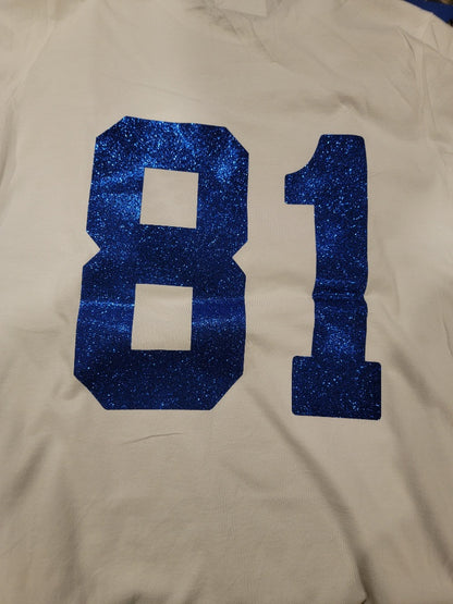 Personalized My Heart is on the Field with Player's Number on the Back Shirt