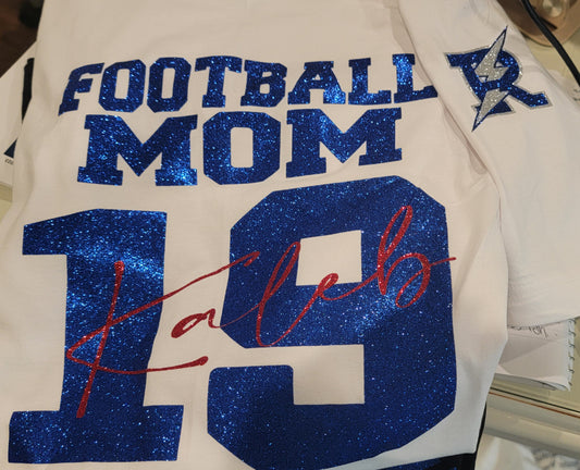 Football Mom Shirt with Player's Number