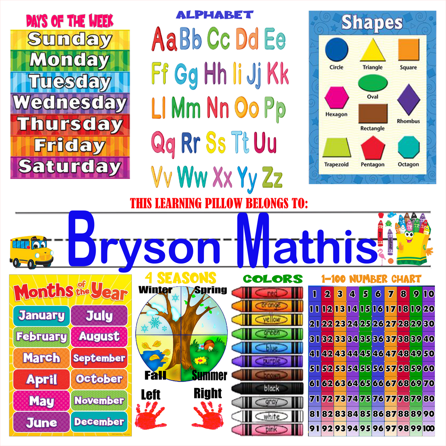 Personalized Learning/Education 16"X16" Pillow