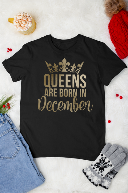 Queens Are Born In December Shirt
