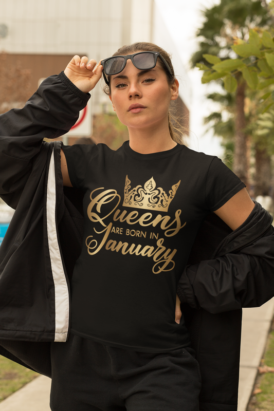 Queens Are Born In January Shirt