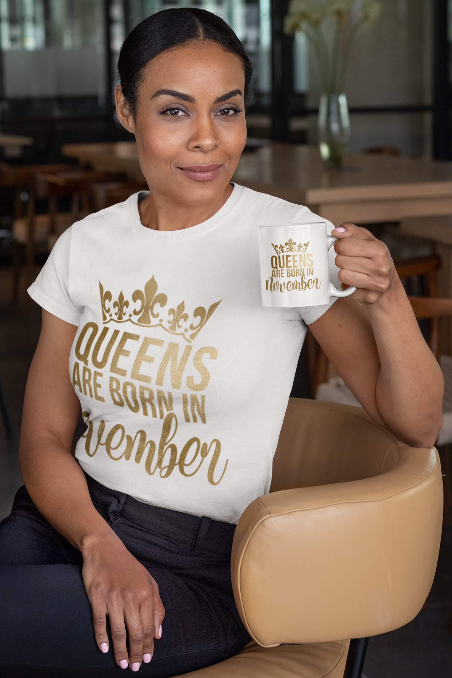 Queens are Born in November Shirt and Mug Set